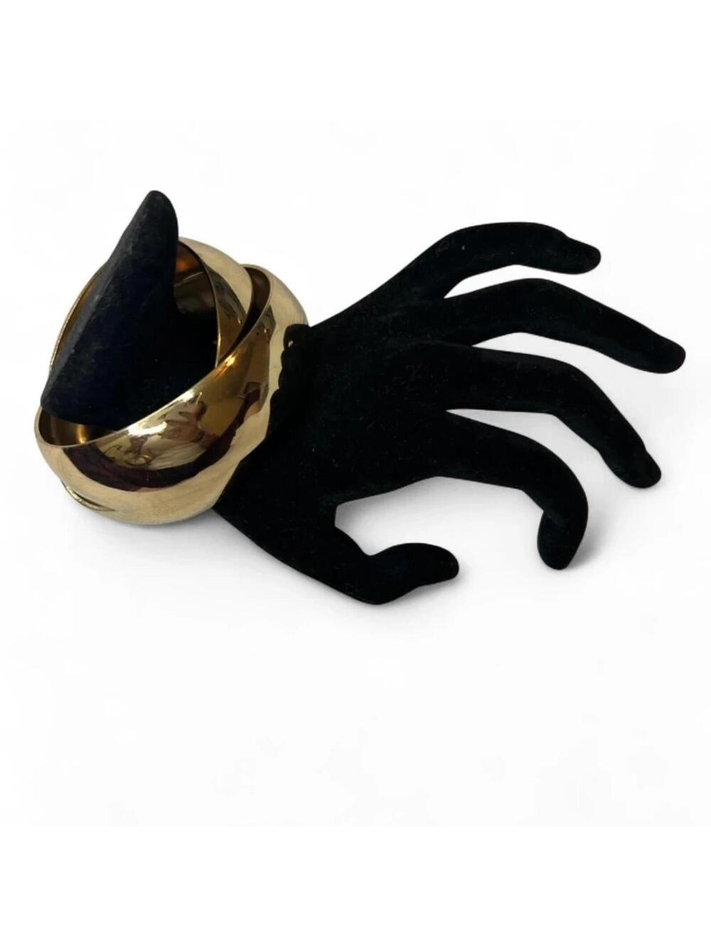 Minimalist Gold Cuff Interlocking Bracelet